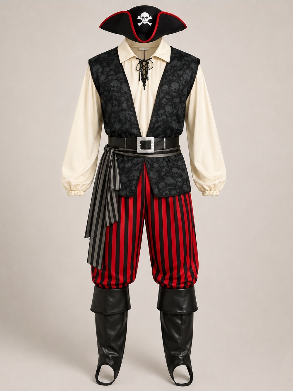 Spooktacular Creations Men’s Pirate Costume Set Size L Halloween